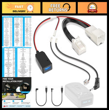Radar Detector Power Cord Adapter 10Pin Type-B for Toyota Subaru Lexus, Auto Dim