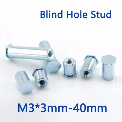 Self-Clinching Blind Hole Studs Metric Zinc Plated Carbon Steel Standoff Screw - Image 1 of 4