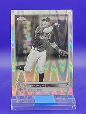 Jeff McNeil 2022 Topps Chrome Black & White RayWave Refractor SP 🔥 Mets