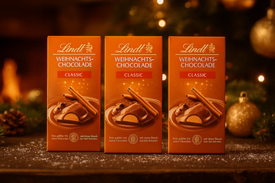Lindt Weihnachtsschokolade Classic Tafel 3x 100g MHD 3/26