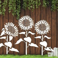 Large Flower Stencils for Wood Fence Walls Sunflower Stencils for Painting  ...