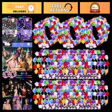 80 Pcs LED Floral Wreath Crown - Glow in the Dark Flower Headband for Parties, W