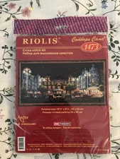 Riolis Evening Night Café Counted Cross Stitch Kit 1473 14 Count New NWT