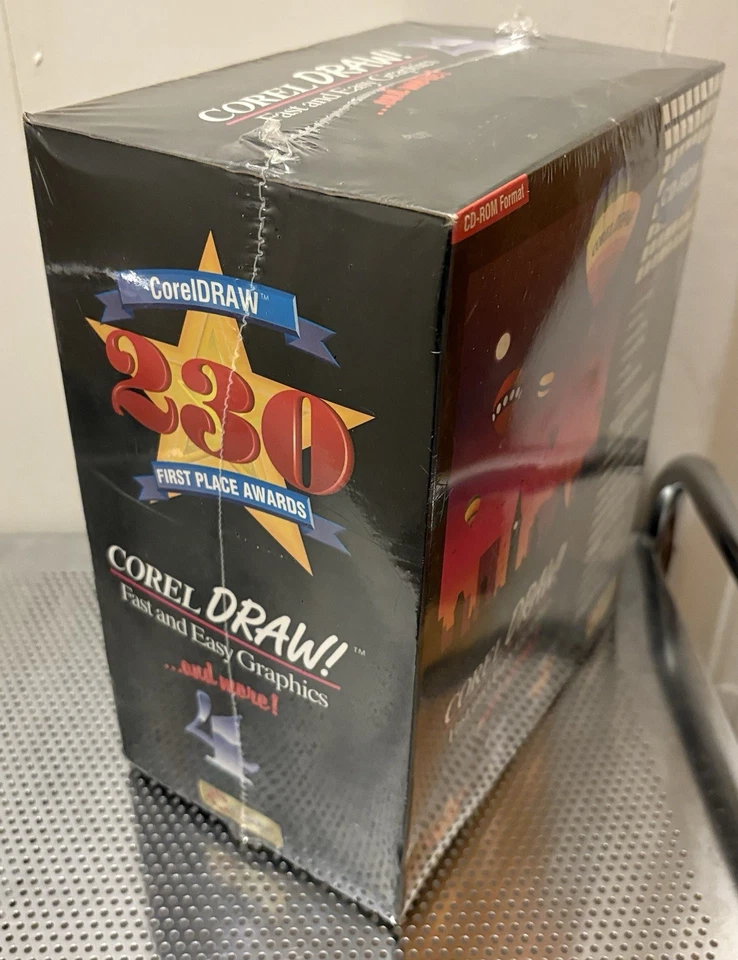 Sealed New COREL DRAW 4 PC CD ROM WIN COMPLETE BOXED PHOTO ANIMATION 1993 - Image 3 of 4