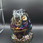 Fenton Large Amethyst Carnival Glass Rabbit Figurine