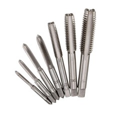 7 x metrisches Maschinenschrauben-Bohrer-Gewindebohrer-Set M3-M12