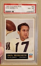 1965 Philadelphia #50 Don Meredith Dallas Cowboys PSA 8 (((Best Price on eBay)))