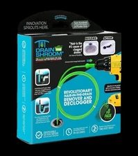 DRAINSHROOM Toss-Disposable Hair Clog Remover, 24 inch Reach, 8 Pack Drain Snake