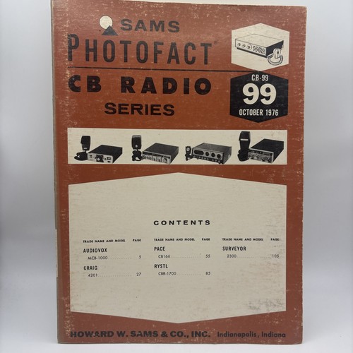 Sams Photofact CB Radio Series Vol.99 October 1976 CB-99