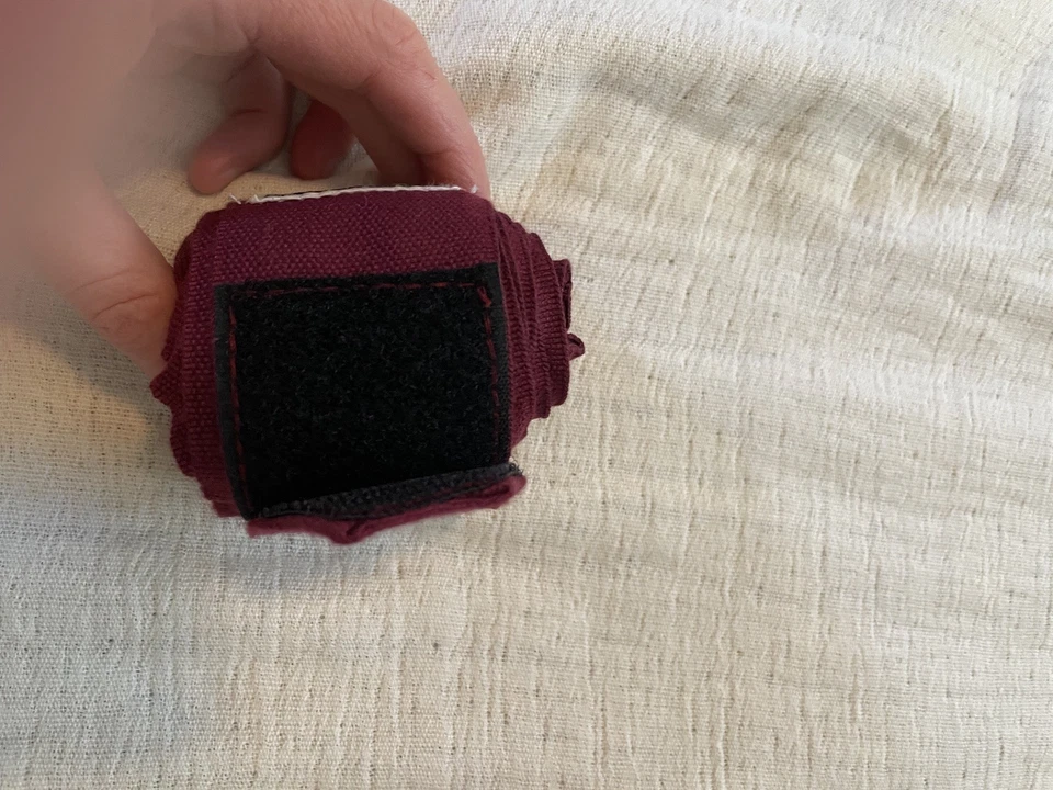 Title Boxing 180" Semi Elastic Mexican Handwraps Maroon Martial Arts Kickboxing  - Image 3 of 4