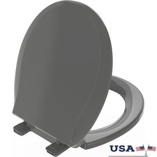 Soft-Close Toilet Seat Plastic Easy Install Sturdy Design Ergonomic Comfort New