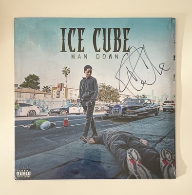 Ice Cube signed / Autogramm Man Down Vinyl LP