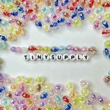 8MM Cracked Mixed AB Round Pearl-Colored Acrylic Beads
