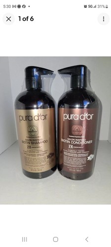 pura d'or shampoo and conditioner Set 24 OZ