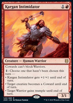 Magic/MTG Kargan Intimidator ZNR-145 Rare Englisch Excellent