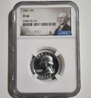 1963 Washington Quarter 25C Proof Silver 0.9 Philadelphia NGC PF 68