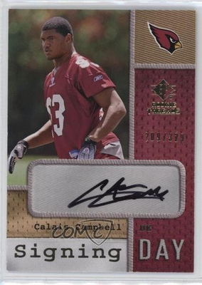 #ad 2008 SP Rookie Threads Signing Day 209 329 Calais Campbell #SD CC Auto 0f5t $17.50