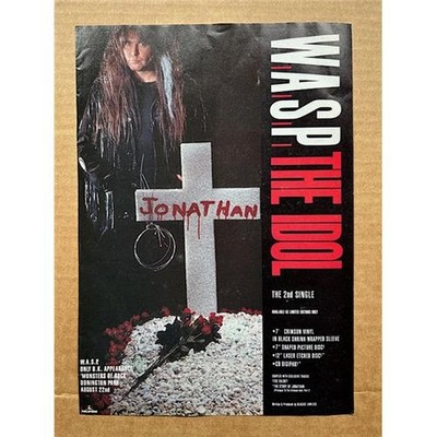 WASP THE IDOL MEMORABILIA original music press advert from 1992  - these vintage