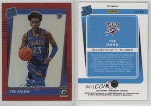 2021-22 Panini Donruss Optic Rated Rookie Red Prizm /99 Tre Mann #168 Rookie RC