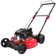 PowerSmart 2-in-1 Push Lawn Mower, 21-inch, 144cc Engine, 6 Heights, Steel Deck