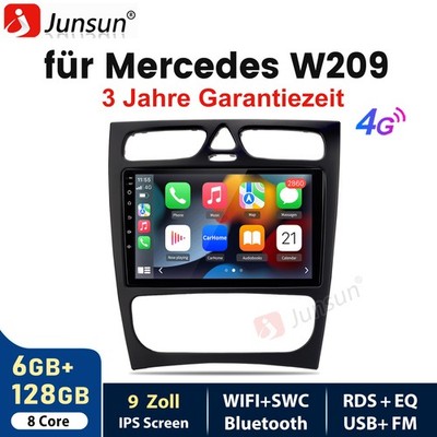 Carplay Für Mercedes Benz C Klasse W203 CLK W209 Autoradio Android 15 GPS Navi