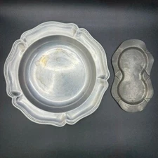 Dura Cast Pewter Serving Dish DC 6216 USA Trinket Tray Lot Vintage READ