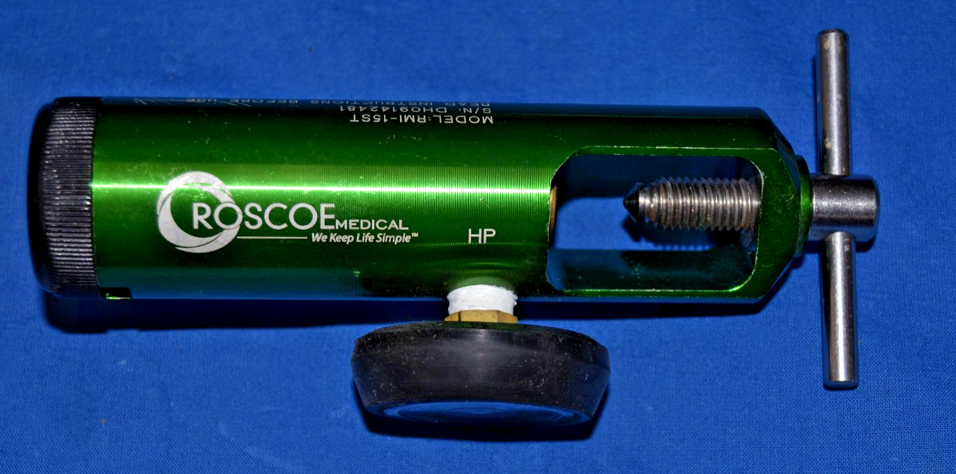 Roscoe Medical Mini Oxygen Regulator 0-15 LPM RMI-15ST CGA 870 COMPASS