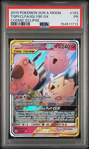 Togepi & Cleffa & Igglybuff-GX graded PSA 1 for sale on eBay
