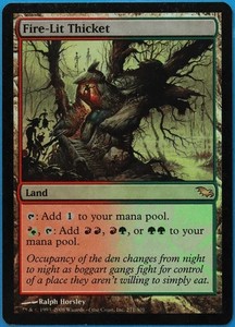 MTG: Magic Shadowmoor *Foil* Fire-Lit Thicket NM/EX condition NICE!!