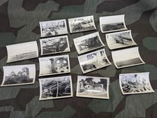 Lot of 14 WWII German Soldier's Photos Mostly Bomb Damage Ukraine Wehrmacht Army