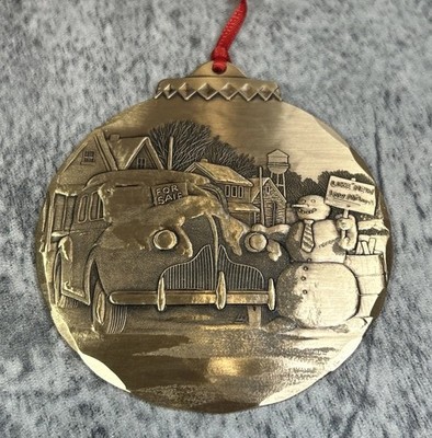 Wendell August 2012 Christmas Ornament Snow Job Bronze Bollinger Depression Car