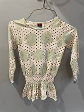 Matilda Jane Size 4, Character Counts, Long Sleeve Top, Ruffles, White, Flowers