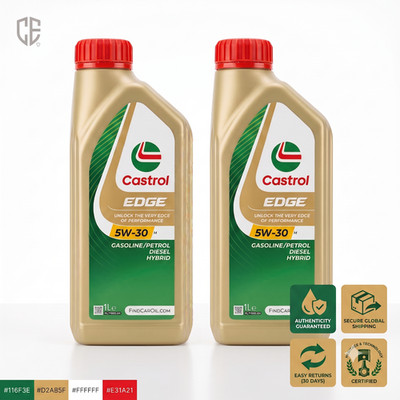 2x Castrol EDGE 5W-30 M 1L Fully Synthetic Engine Oil BMW LL04 MB 229.52 C3