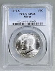 1976 S 50C Silver Kennedy Half Dollar PCGS MS66