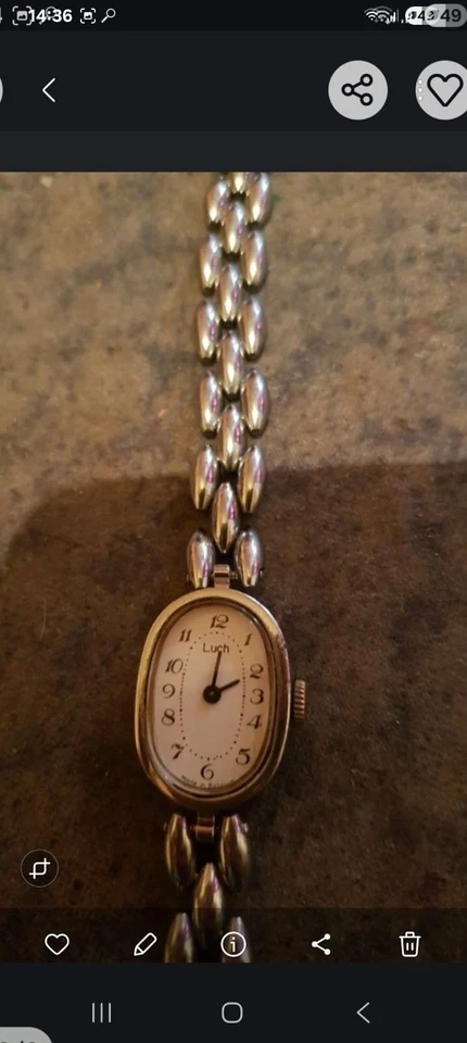 EXCELENTE RELOJ VINTAGE PARA DAMAS, LUCH, 15 RUBÍES, 1801.1 Foto 4 de 4