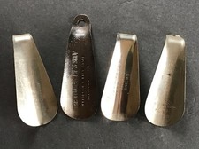 Lot Of 4 Vintage Metal Promo Shoe Horns - Hess, Thom McAn, Florsheim, Young Mens