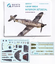 QD35041 Quinta Studio 1:35 Bf 109G-6 Interior 3D Decal for Border Model kits