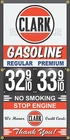 CLARK GAS STATION PRICE PER GALLON VINTAGE OLD SIGN REMAKE BANNER SIGN ART