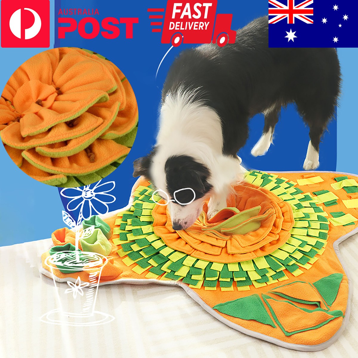 Large Snuffle Mat for Dog Cat Pet Feeding Treat Training Mat