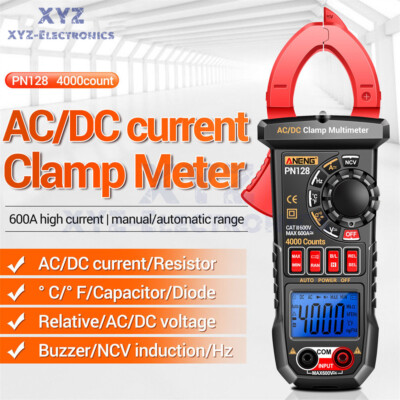 ANENG PN128 Clamp Meter AC/DC Voltage Current backlit NCV Auto Range Multimeter