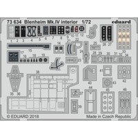 MW22 Eduard 73634 Blenheim Mk.Iv Interior 1/72 Pe Set For Airfix