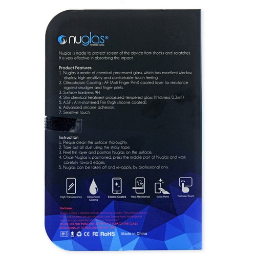 NuGlas Tempered Glass Screen Protector for iPhone 5 5S 5C SE Ultra Slim 0.3MM 9H - Photo 2 sur 2
