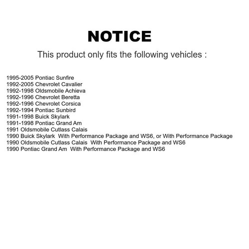 For Chevrolet Cavalier Pontiac Am Front Coated Brake Rotor Semi-Metallic Pad Kit - Picture 2 of 10