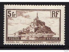 FRANCE STAMP TIMBRE 1929-31 Y&T 260a " MONT SAINT MICHEL 5F TYPE I " NEUF xx TTB