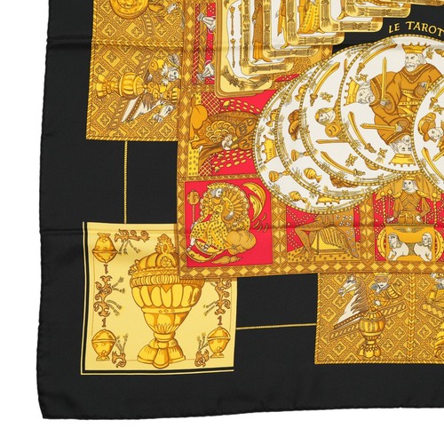 Sciarpa Hermes "LE TAROT" Carre 90 seta 100% vintage rara pulita - Foto 4 di 17