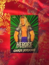 Chris Jericho 2023 Leaf Heroes of Wrestling green Variant Pro Wrestling Card WWF