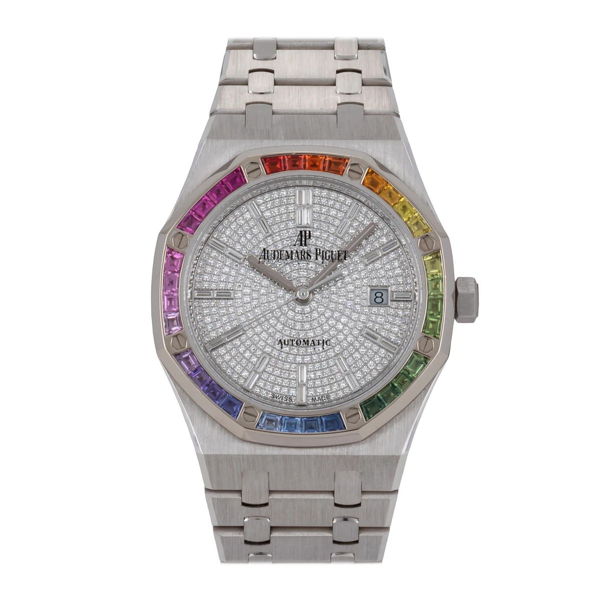 Audemars Piguet Royal Oak Automatic Gold Diamonds Men Watch