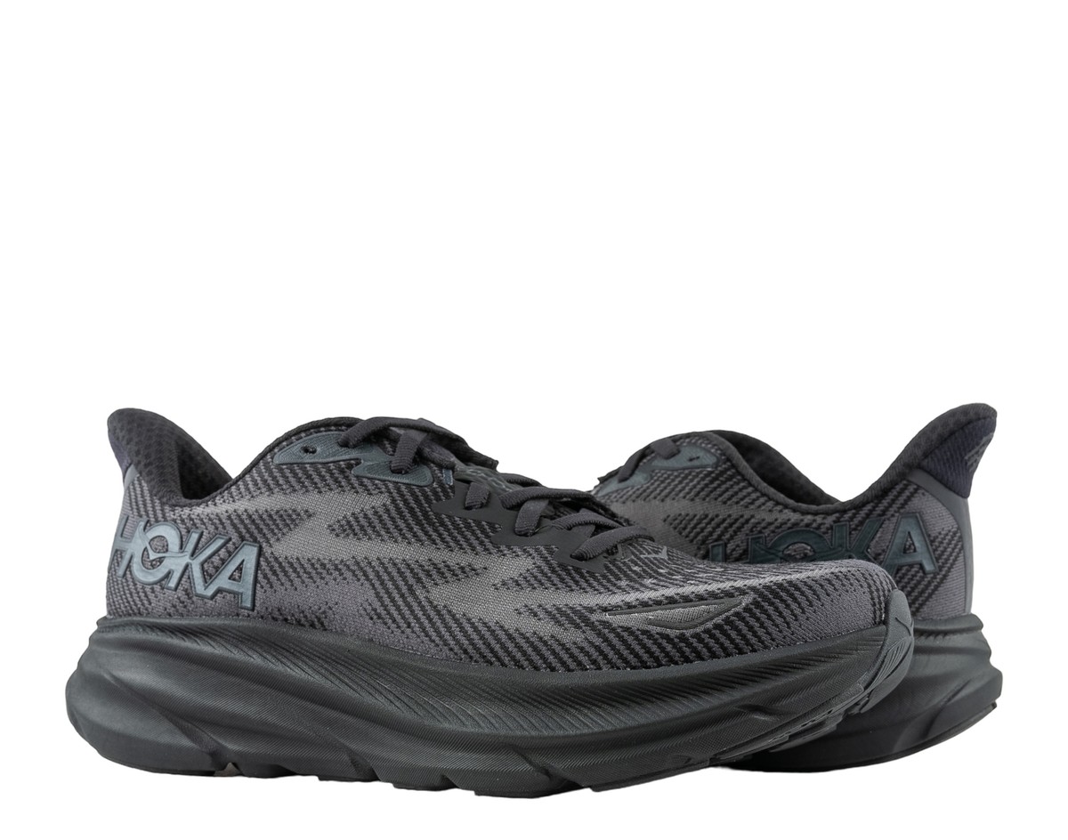 Hoka Clifton 9 Black/Black Men's Running Shoes 1127895-BBLC