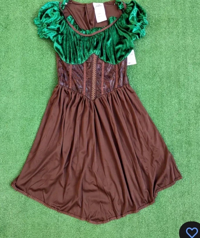 Disfraz de Halloween Verde y Marrón Místico Madera Cazadora Vestido Disfraz Nuevo S 4/6 Foto 2 de 2