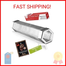 LIZZQ Premium Pellet Smoker Tube 12 inches - 5 Hours of Billowing Smoke - Hot or